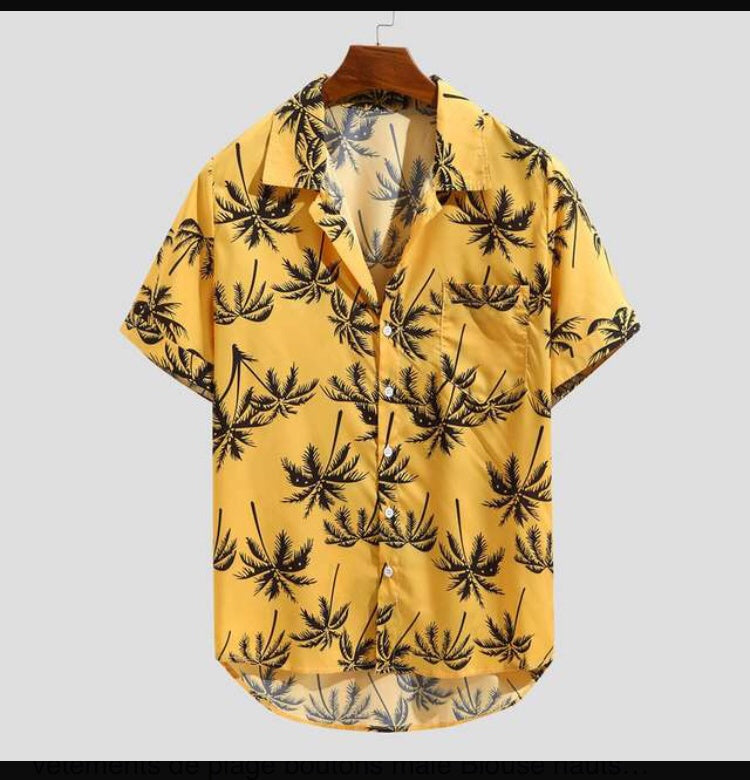 Hawaiian Print Short Sleeve Shirt