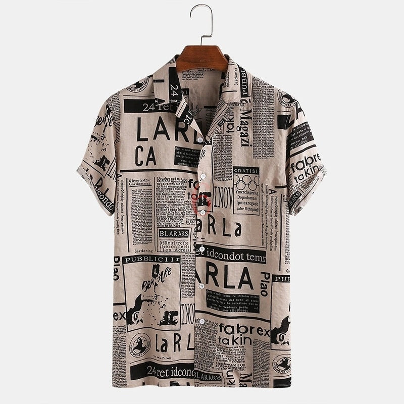 Casual Print Hawaiian Short Sleeve Shirt