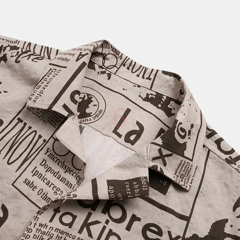 Casual Print Hawaiian Short Sleeve Shirt