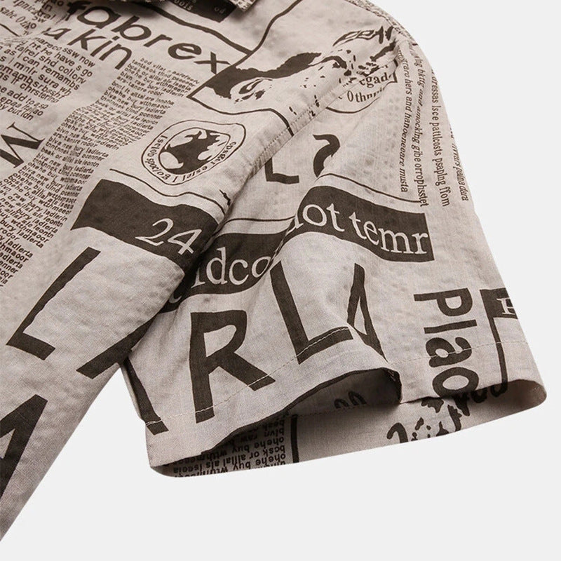Casual Print Hawaiian Short Sleeve Shirt