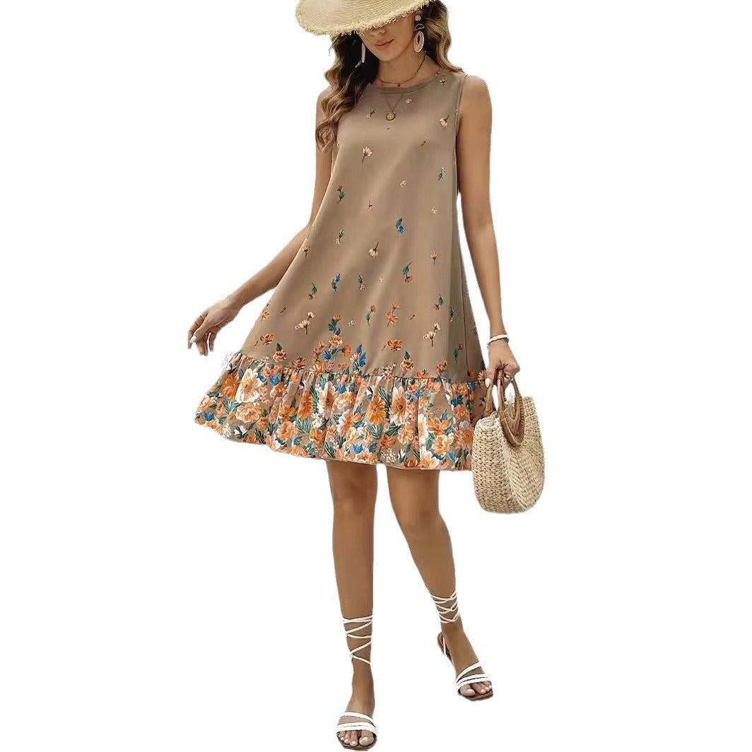 Sleeveless Print Dress