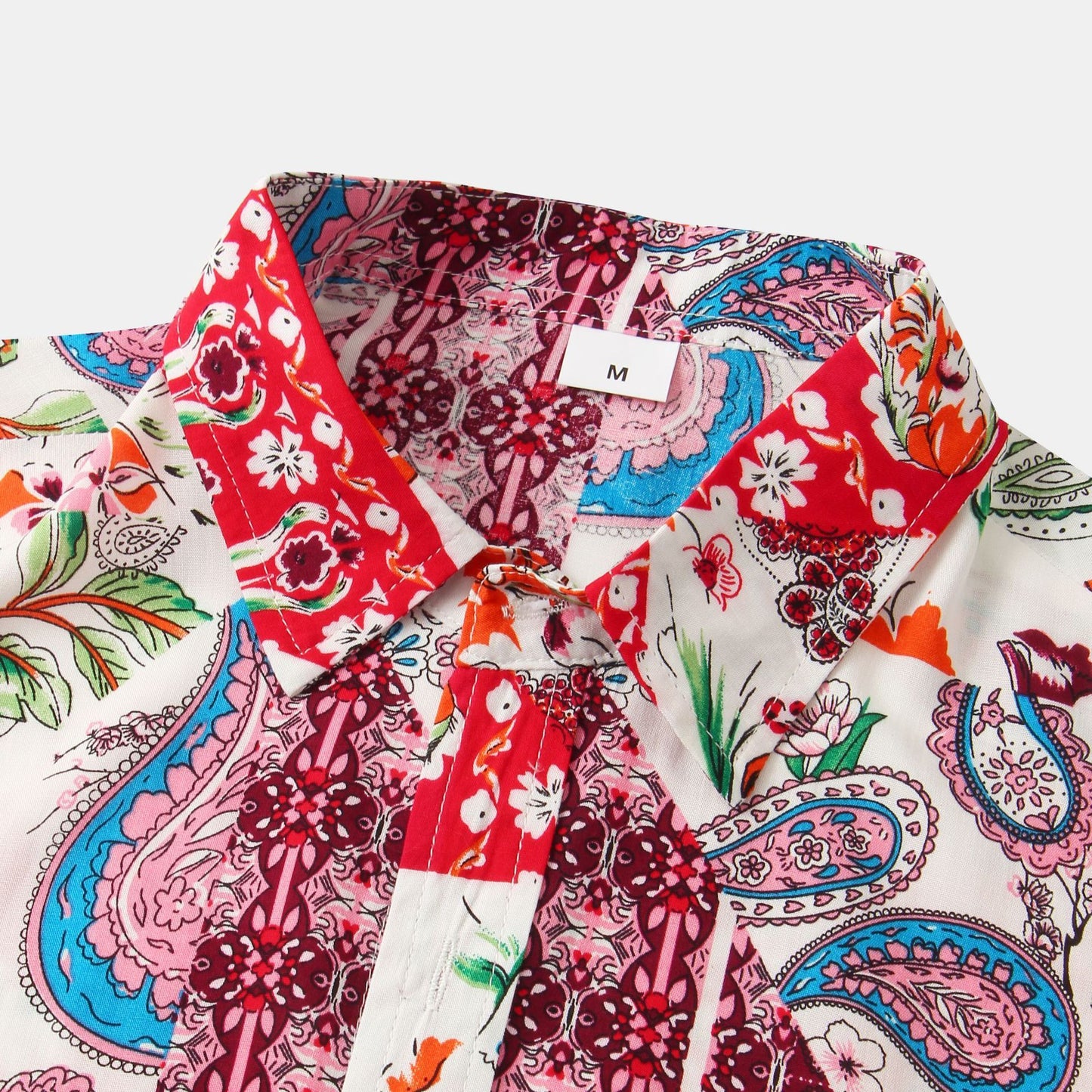 Men's Casual Short Sleeve Floral Shirt