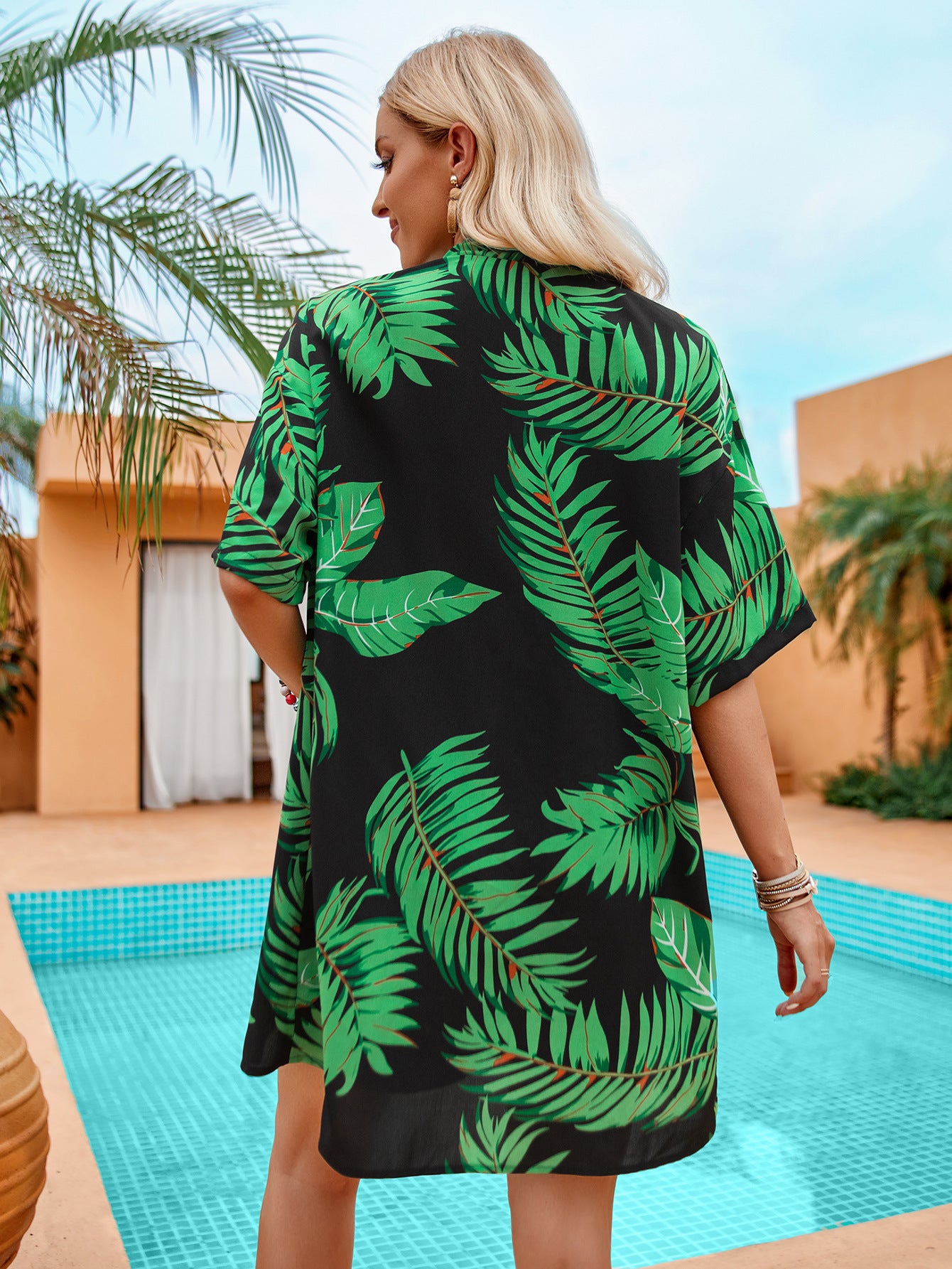 2pcs Leaves Print Set