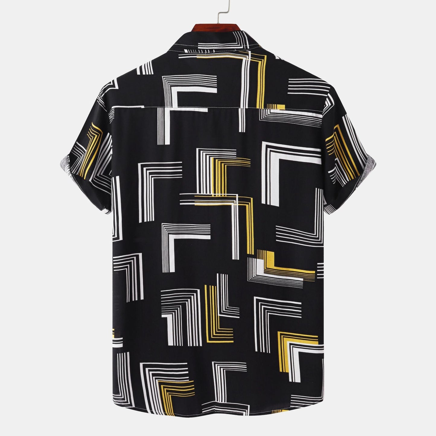 Men's Casual Short Sleeve Floral Shirt