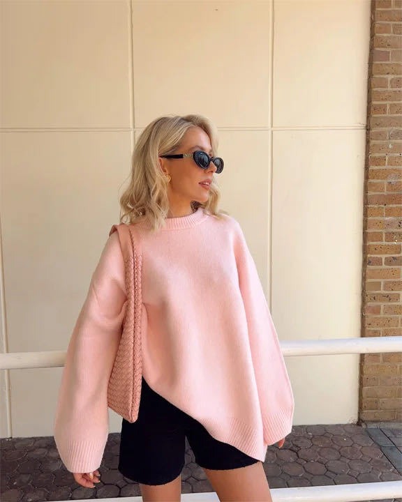 Barbie pink long-sleeved sweater