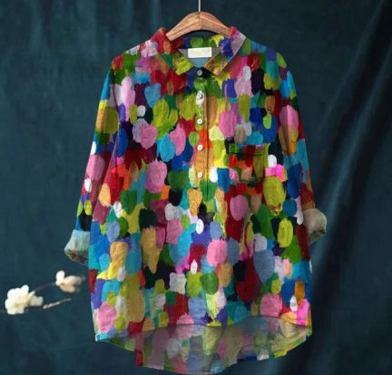 Linen Floral Animal Blouses