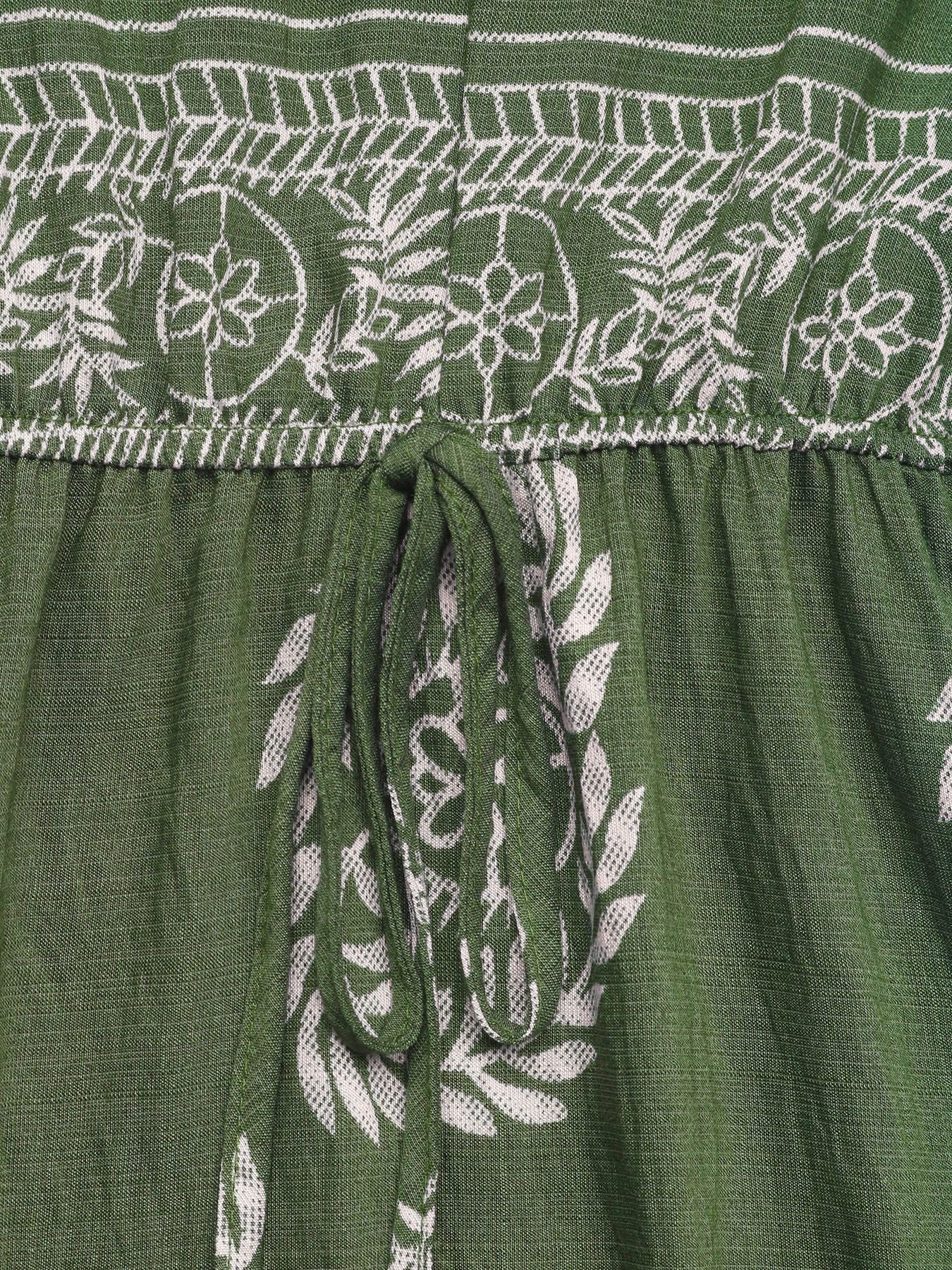 Holiday Green Ethnic Dress