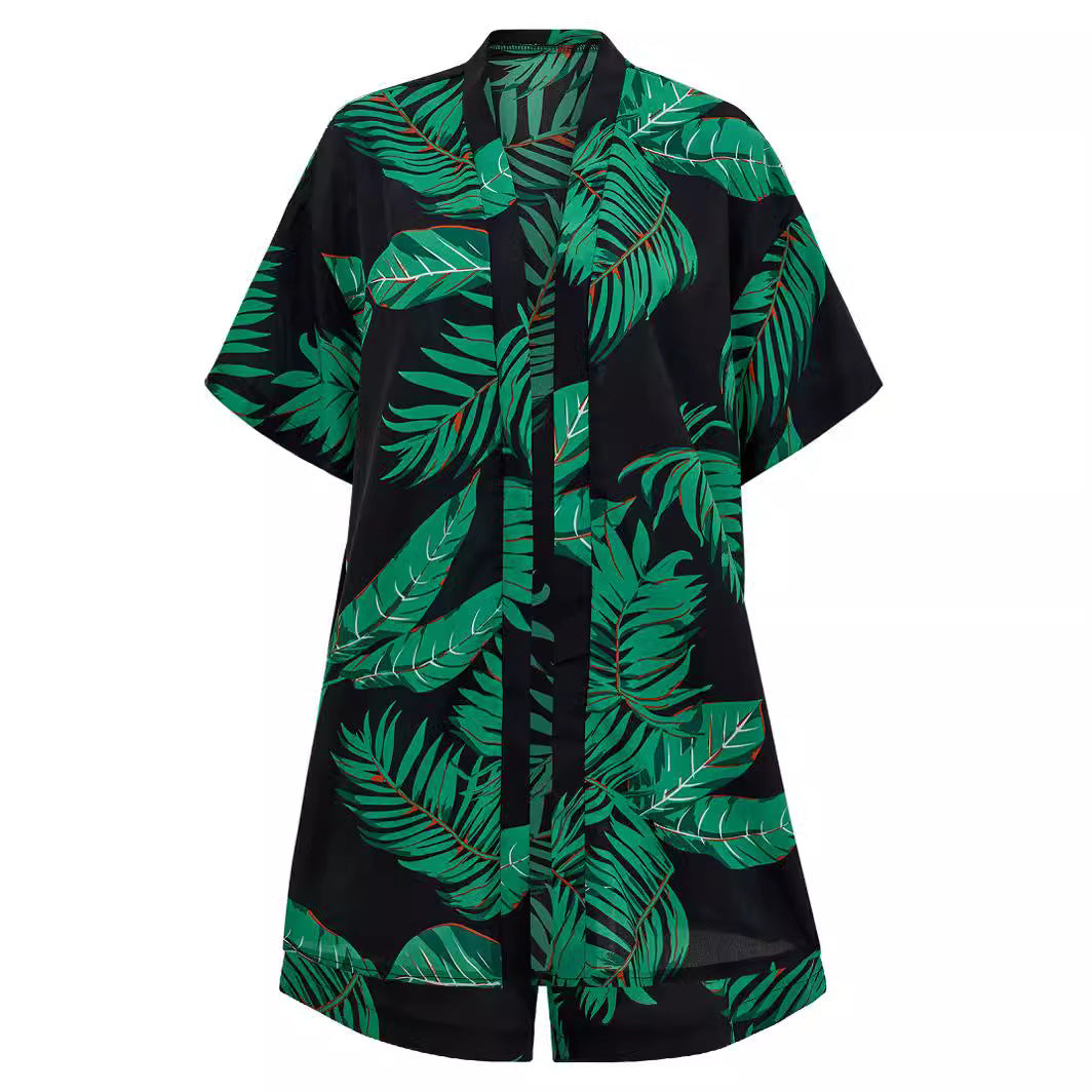 2pcs Leaves Print Set