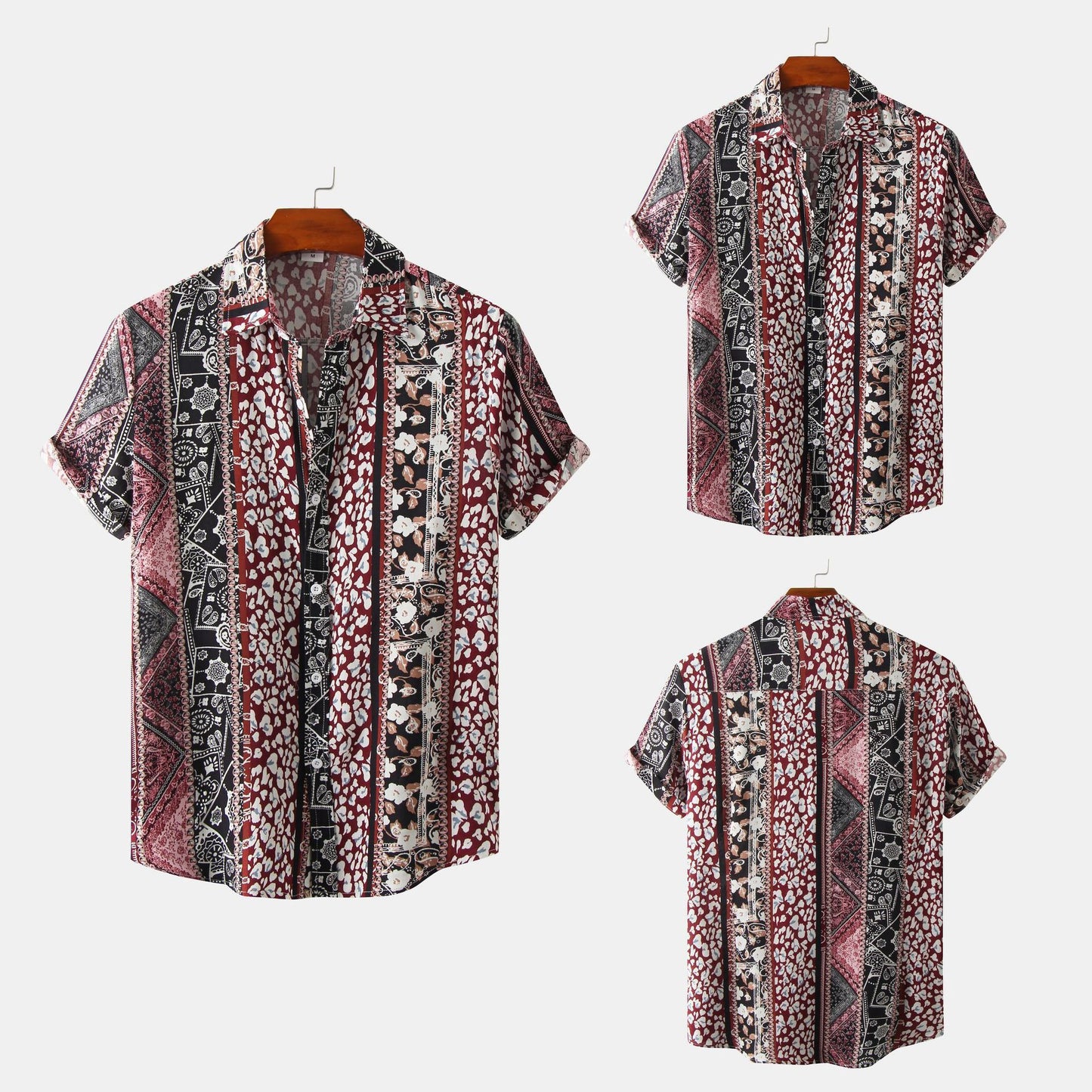 Floral Casual Men's Short Sleeve Shirt