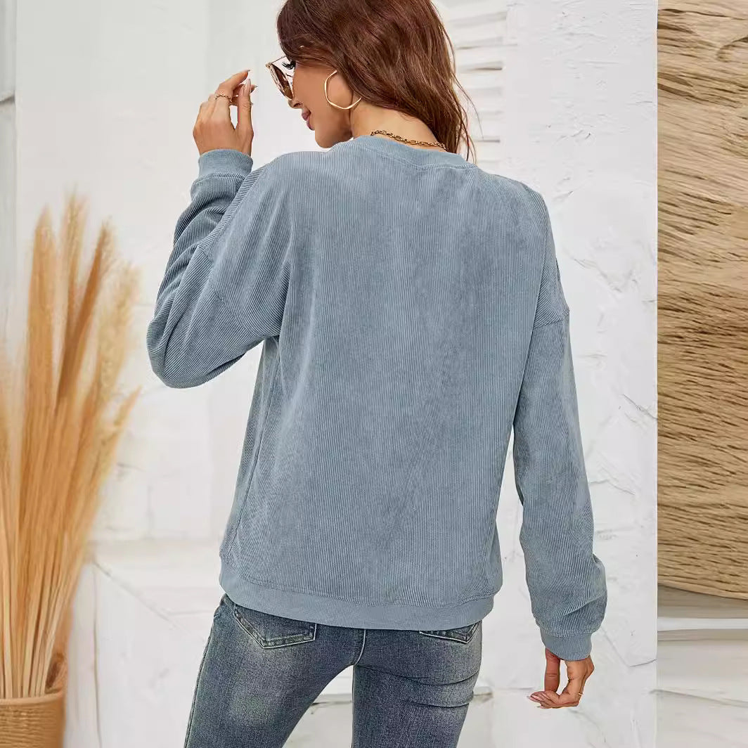 Corduroy Pullover Sweatshirt