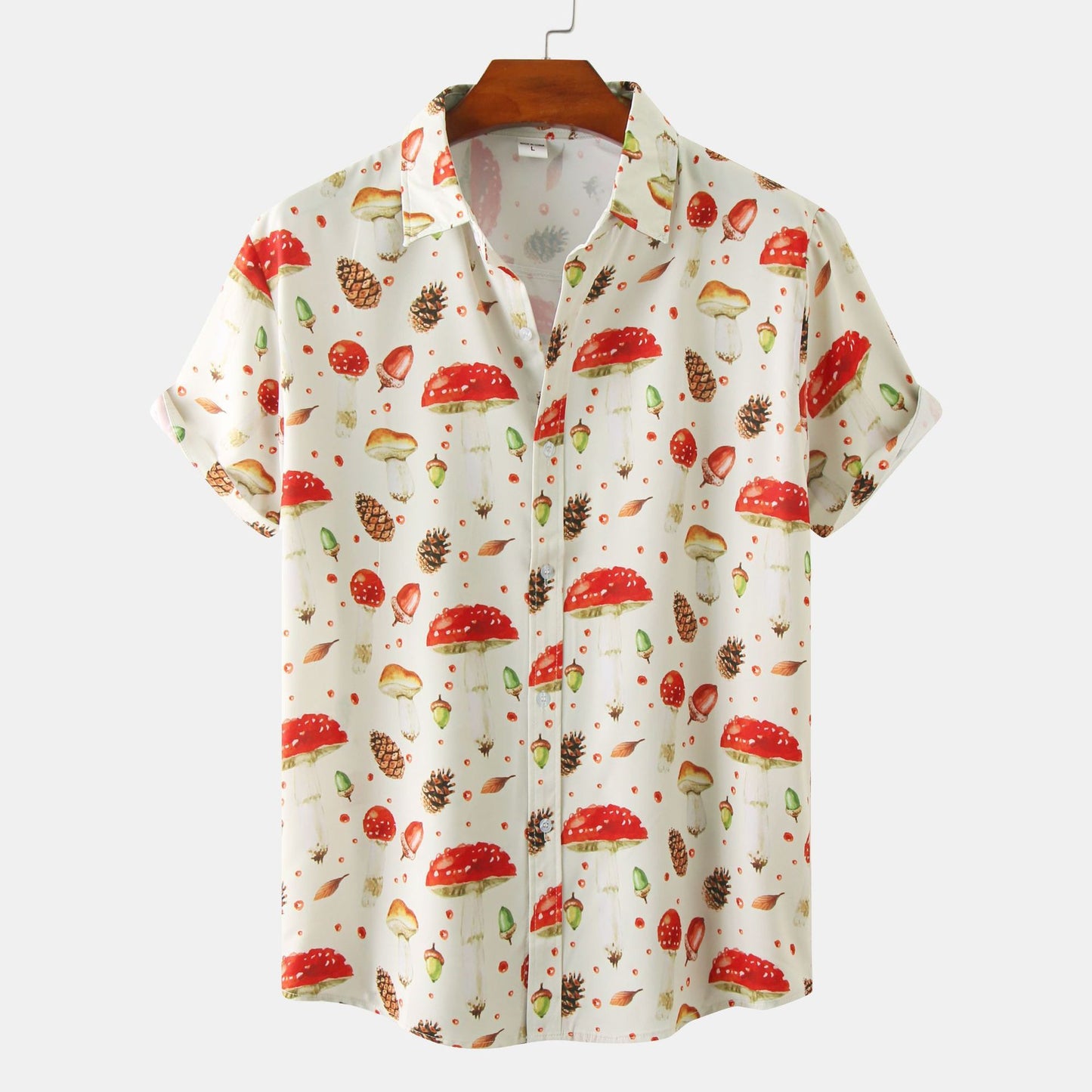 Loose Floral Print Casual Short Sleeve Cardigan Shirt