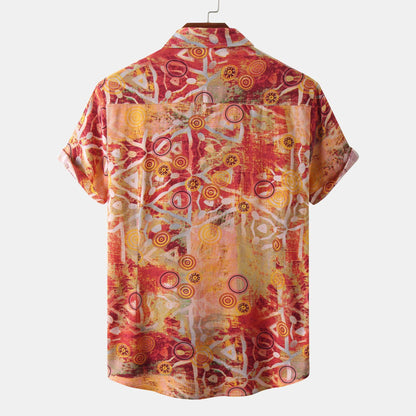 Floral Casual Men's Short Sleeve Shirt