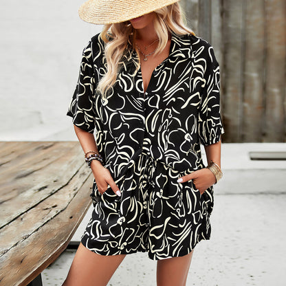 2Pcs Printed Summer Set
