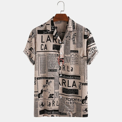 Casual Print Hawaiian Short Sleeve Shirt