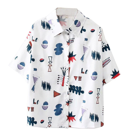 Printed short sleeve shirt