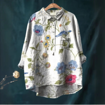 Linen Floral Animal Blouses
