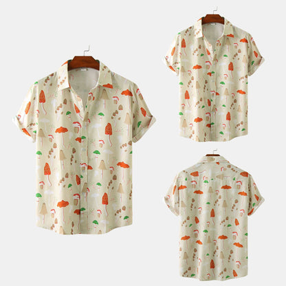 Men's Casual Short Sleeve Printed Shirt