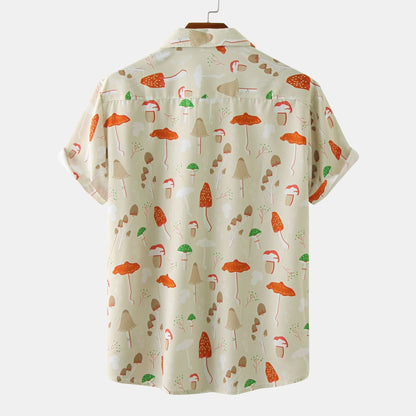 Men's Casual Short Sleeve Printed Shirt