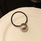 Silver Circle Rubber Band