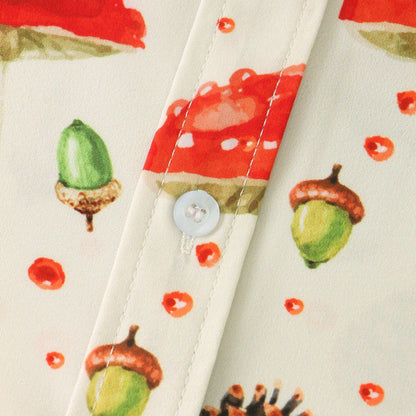 Loose Floral Print Casual Short Sleeve Cardigan Shirt