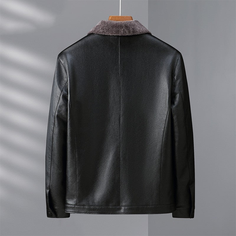 Fleece Leather Jacket