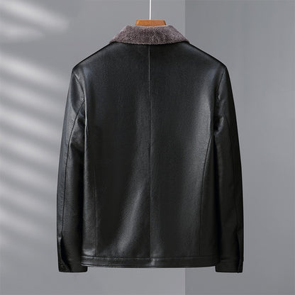 Fleece Leather Jacket