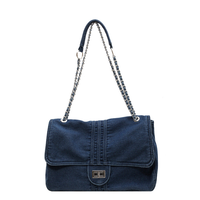 Denim Chain Tote