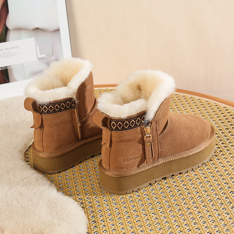 Short Platform Snow Boots