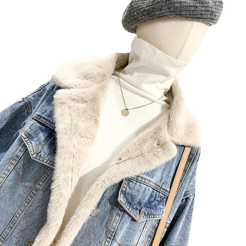 Lambswool Denim Coat