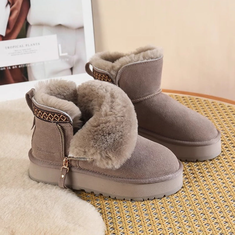 Short Platform Snow Boots