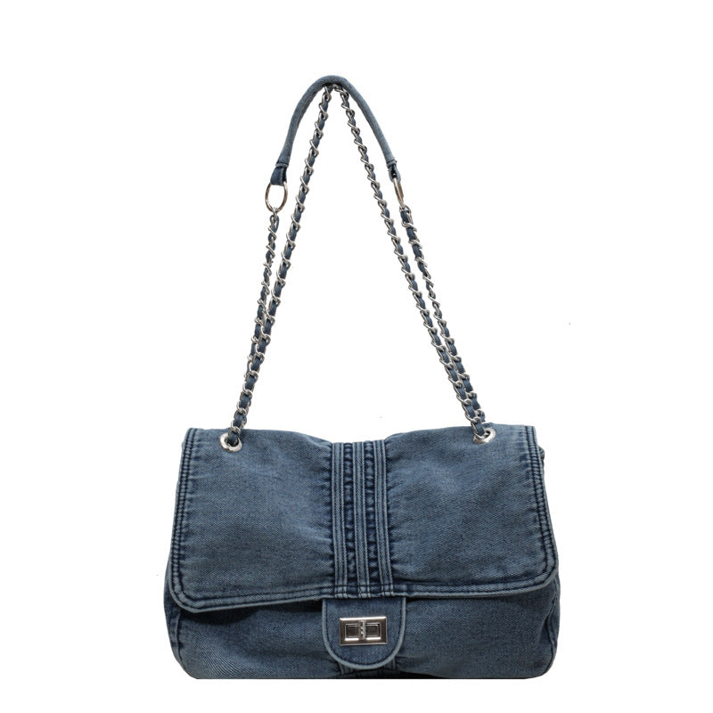 Denim Chain Tote