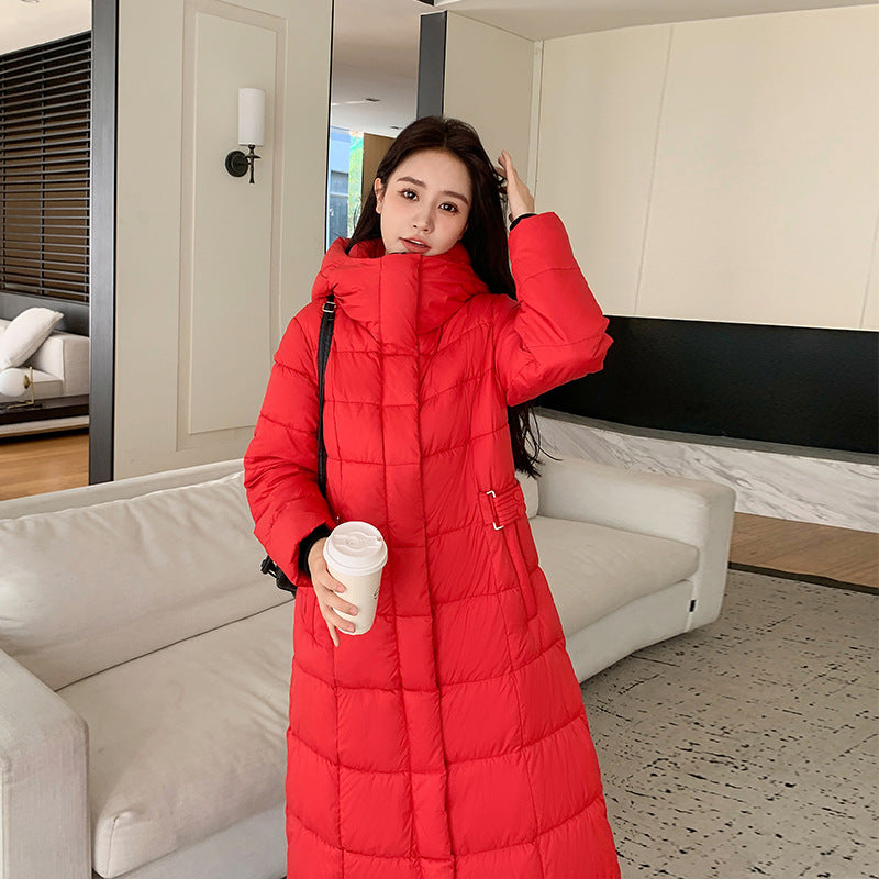 Thickened Long Section Down Cotton Jacket Coat