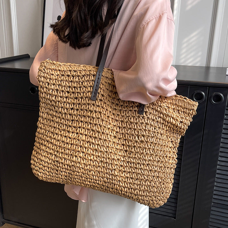 Women's Fashionable All-match Woven Shoulder Bag