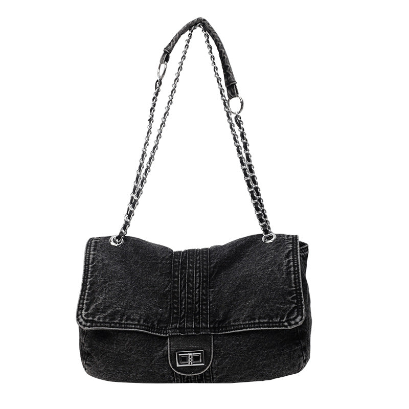 Denim Chain Tote