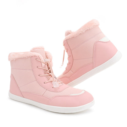 High-top With Velvet Thick Wide Toe Cotton Shoes