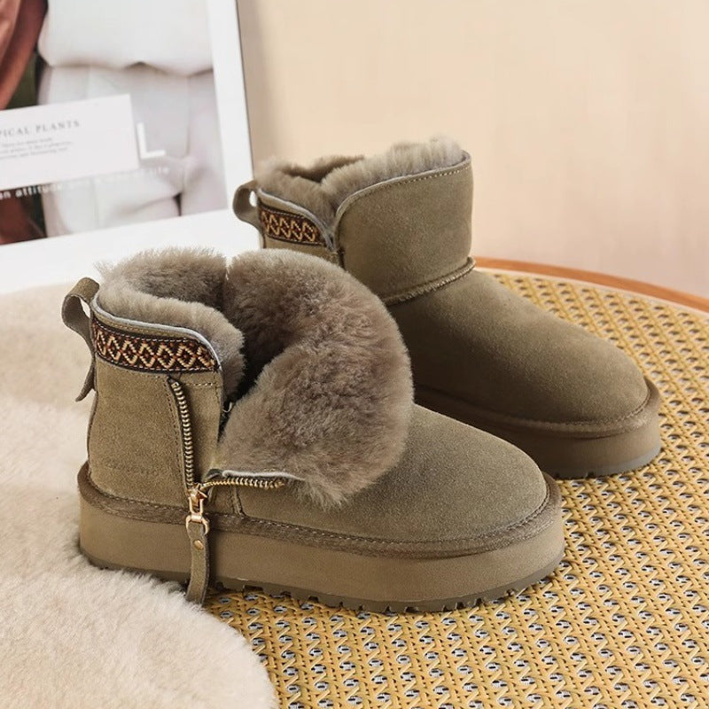 Short Platform Snow Boots