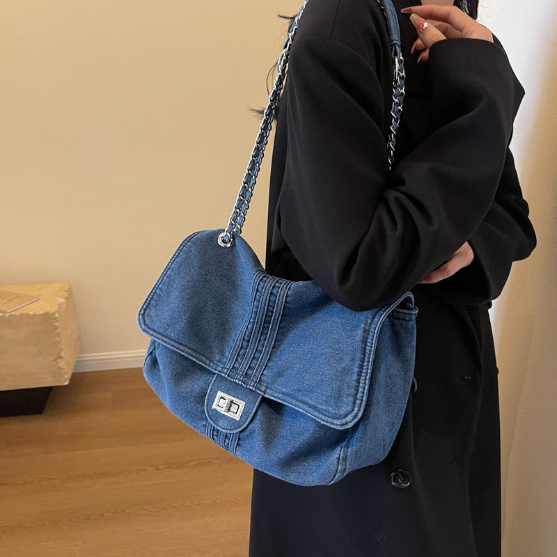 Denim Chain Tote