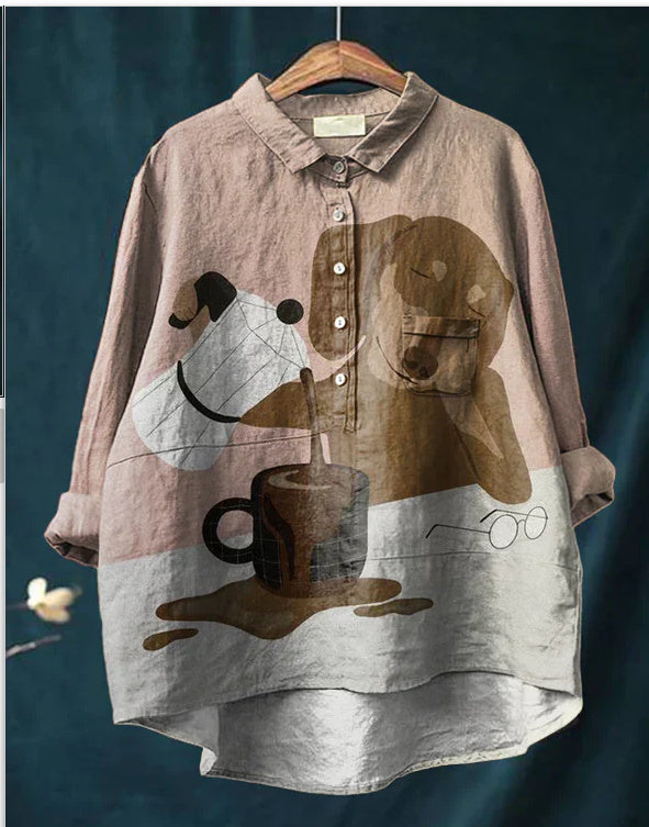 Floral Dogs Cats Print