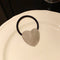 Silver Love Piece Rubber Band
