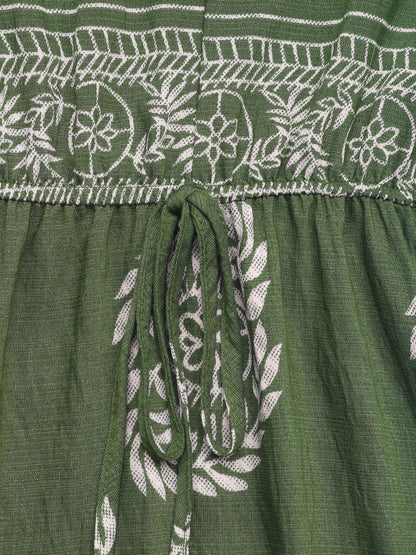 Holiday Green Ethnic Dress