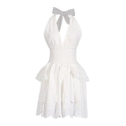 V-Neck Halter Dress
