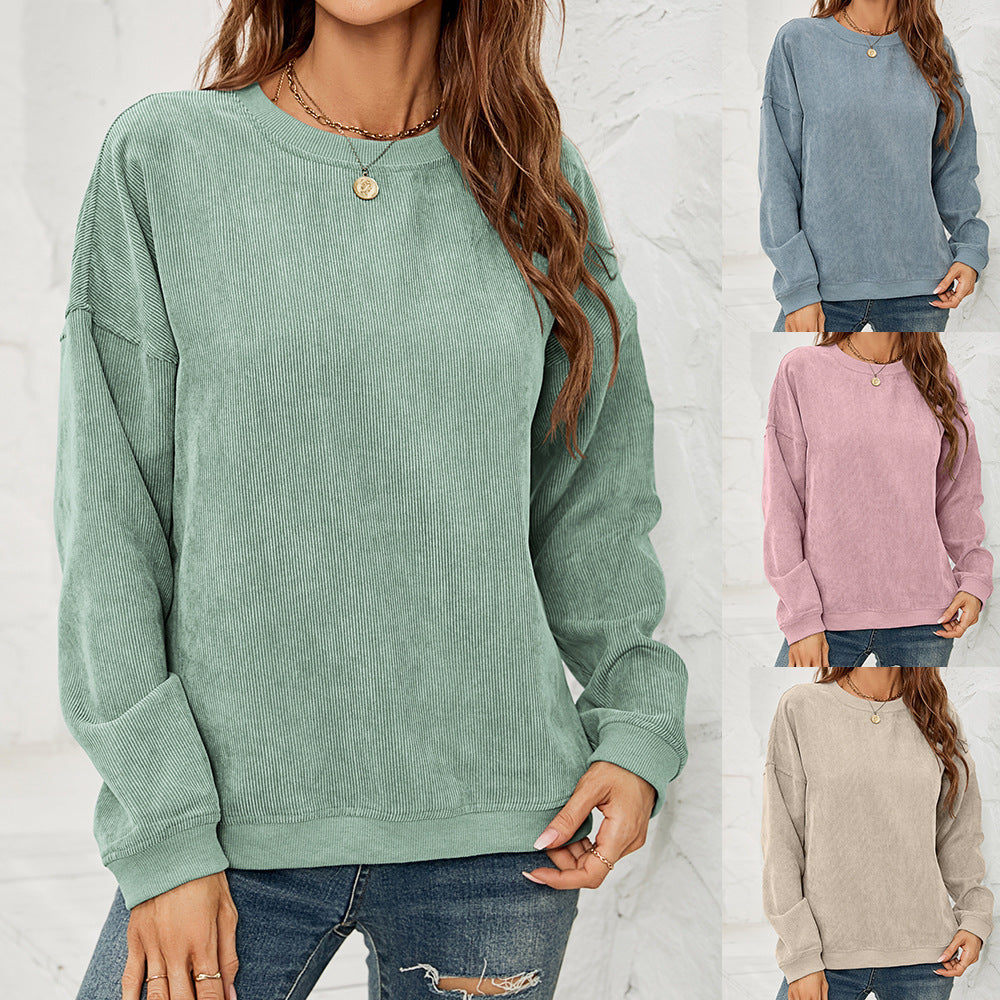 Corduroy Pullover Sweatshirt