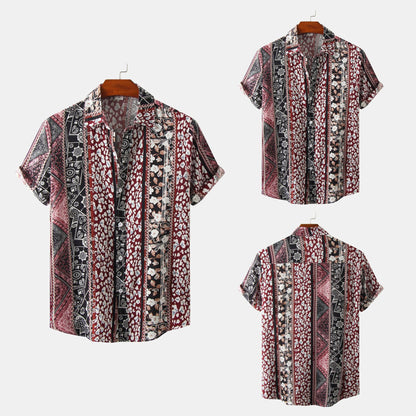Floral Casual Men's Short Sleeve Shirt